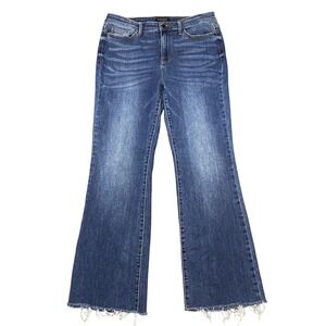 Judy Blue Jeans Womens 15/32 Blue Stretch Bootcut Denim Faded Casual